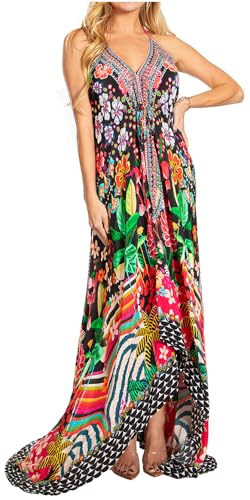 Image of Sakkas Lizi 2025 Womens Maxi High-Low Halter Handkerchief Long Dress Beach Party