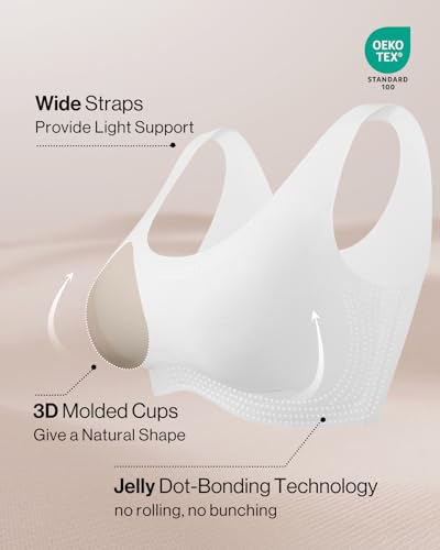 Image of Ubras Seamless Bras for Women Light Support Wireless Bralette Comfortable Soft Smooth Pull On Bras