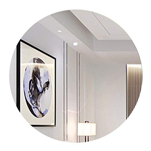 Dormitorio Sin Marco Espejo Redondo Decorativo Montado En La Pared Sala De Estar Pasillo Espejo De Maquillaje Espejo Colgante De Pared para El Hogar(50cm-80cm)