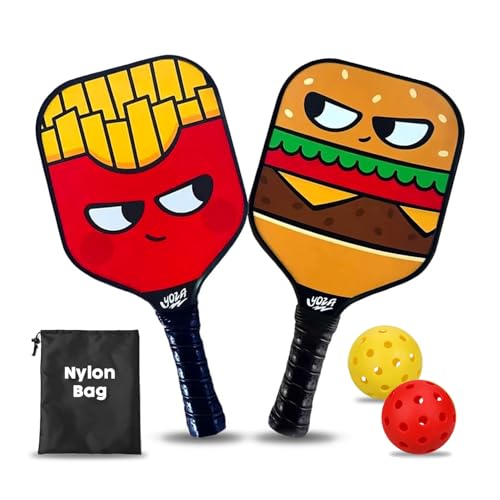 Kids Pickleball Paddle Set of 2 with Balls