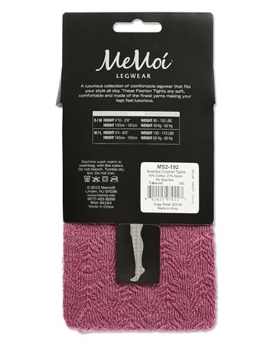 Inverted Crochet Textured Cotton Blend Tights Medium/Large / CloudBurst3