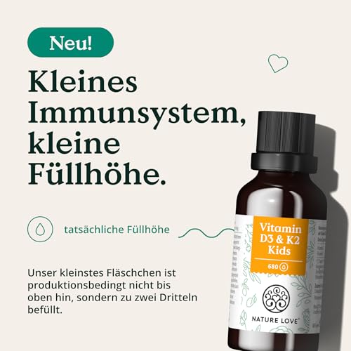 Vitamin D3 Tropfen Nature Love Vitamin D3 + K2 für Kinder 20ml