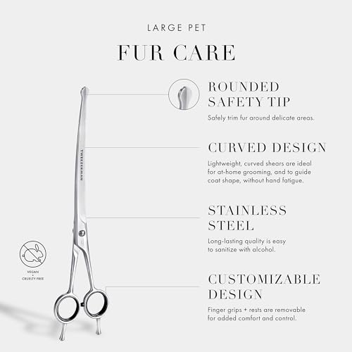 Tweezerman Dog Grooming 9" Shears with Rounded Tips for Large Pets by Tweezerman - Image 3
