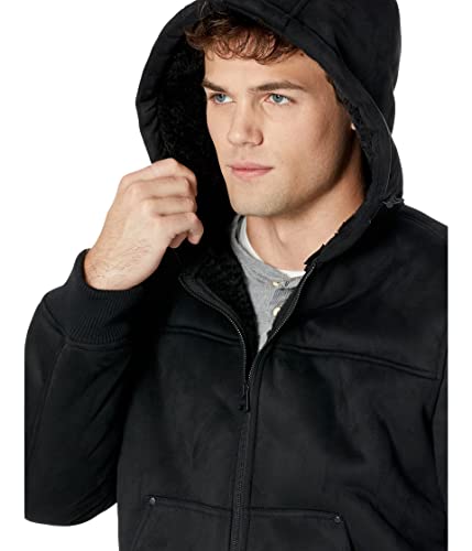 Image of Levi's Men's Buffed Cow Faux Leather Hoody Bomber
