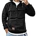 PETCDIM Mens Big and Tall Tactical Hoodies Sweatshirts Quarter Zip Turtleneck Oversized Cargo Pullover Hoodies Drawstring Workout Muscle Winter Jackets