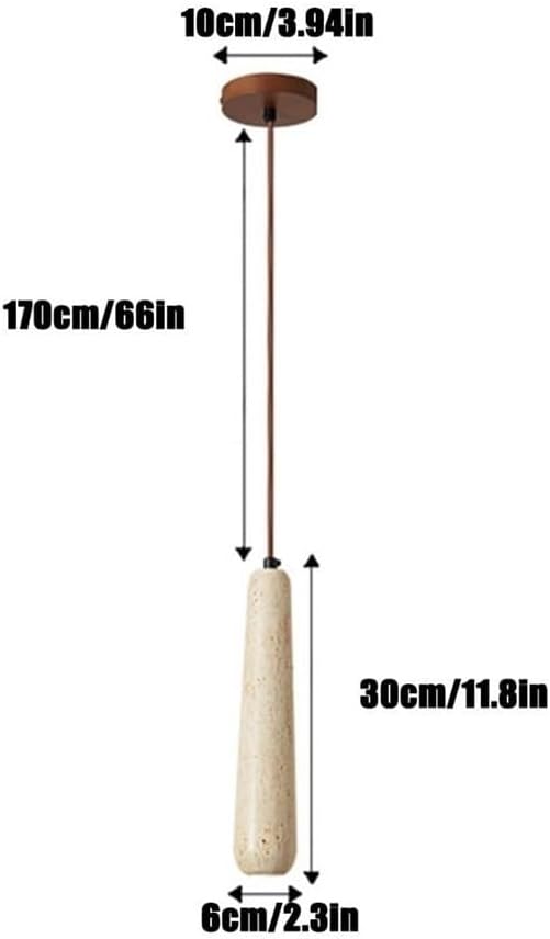 Yellow Travertine Lights Kitchen Island, Retro Sthanging Lamp Industrial Farmhouse Chandelier for Bedroom