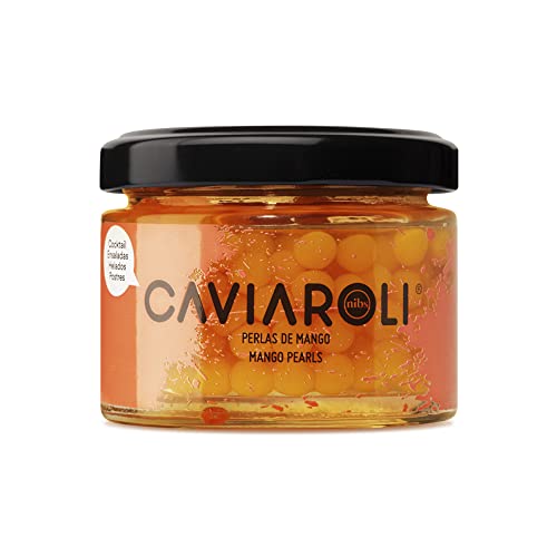 Caviaroli - Encapsulado de Jugo de Mango - Perlas de Frutas Gourmet para Aliño o Decoración - 50 g