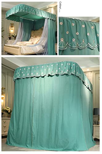 Ciel de lit double couche coupe-vent moustiquaire sur pied structure en U - 6