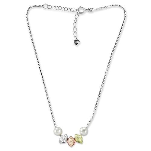 925 Sterling Silver Beads Necklaces | Pearl Chain Necklace | Necklace For Women