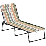 Outsunny Folding Chaise Lounge Chair, Patio Sun Tanning...
