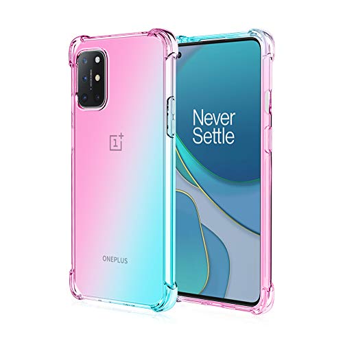 Image of HUANGTAOLI Case Compatible with OnePlus 8T 5G, Slim Soft TPU Shockproof Anti-Scratch Phone Case Cover with Reinforced Corner Bumper