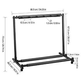VEDUSA Multi-Stand – Floor Stand pour 5 Guitares ou Basses – Compatible avec Les Guitares Électriques et Basses… - Les Beatles, Paul McCartney, John Lennon, RIngo Starr, George Harrison VEDUSA Multi-Stand - Floor Stand pour 5 Guitares ou Basses - Compatible avec Les Guitares Électriques et Basses… – Image 2