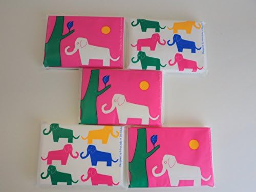 Pocket Pack, Facal Tisuues, Kleenex, Pocket Tissues, with Cards Holder 5 Packets , Japan Quality