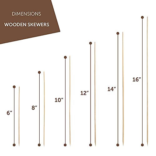 Image of DEERA 5MM Bamboo BBQ SKEWERS-16 INCH-Pack of 25