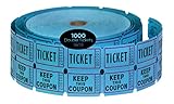 Tombola-Ticket: Doppelrolle mit 1000 Tickets, Blau