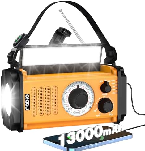 Radivive Solar-Powered Radio, Portable Vintage Decor Radio