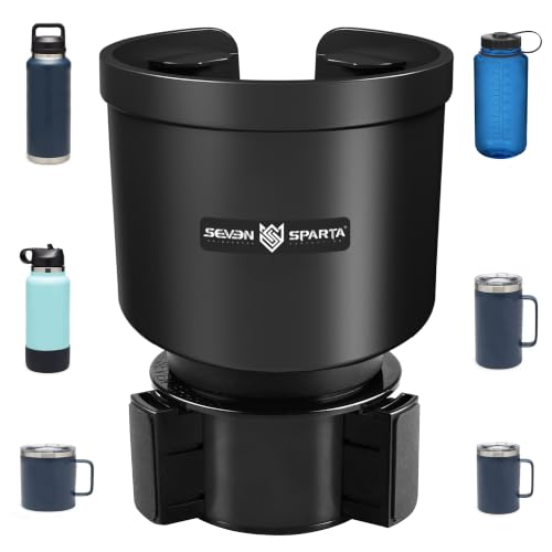 Upgraded Car Cup Holder Expander Adapter with Offset Adjustable Base Compatible with Yeti 14/24/36/46oz Ramblers Hydro Flasks 32/40oz Other Large Bottles Mugs in 3.5-4.0 1 Pack