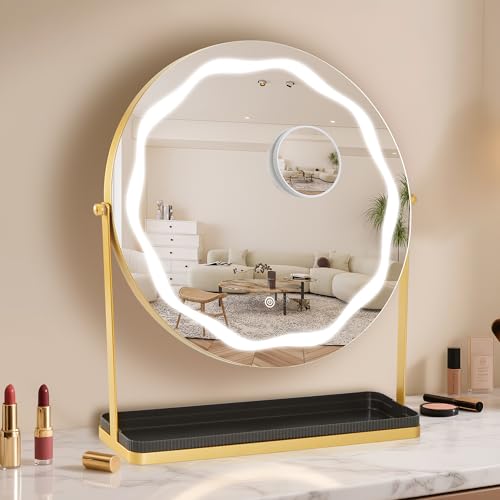 Espejo de maquillaje Garvee con luces LED ajustables miniatura 4