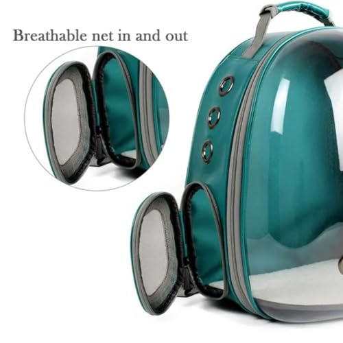 Image of VAYINATO Transparent Portable Pet Backpack Travel Carrier, Convenient Travel for Small Dog and Cat | Waterproof, Comfortable and Breathable by Petzlifeworld (Green)