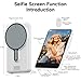 Vlog Selfie Monitor Screen, Back Camera Monitor Screen for iPhone, Wireless Magnetic Phone screen mirroring with Bluetooth Remote Speaker for YouTube Live Stream TikTok, Compatible with iPhone Android