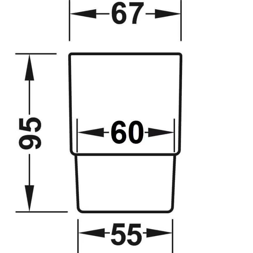 VanEnjoy Klarer Zahnbürstenhalter Aus Glas – 6,8x12,2 Cm, Transparent, Robust & Wasserabweisend