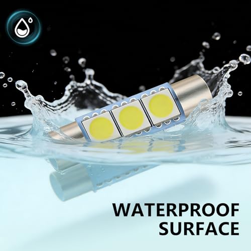 10PCS Luz LED para espejo de sol de coche T6 miniatura 3