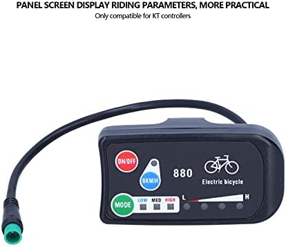 VGEBY Electric Bike LCD Display, Electric Bicycle Intelligent Control Panel EBike 36V 48V Display Meter for KTLED880 Display E-Bike Conversion Accessories Electric Bicycle Modification Accessories