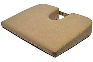 TUSH CUSH Home Office Orthopedic Large Computer Ergonomic Seat Cushion Original - Tan Velour Fabric