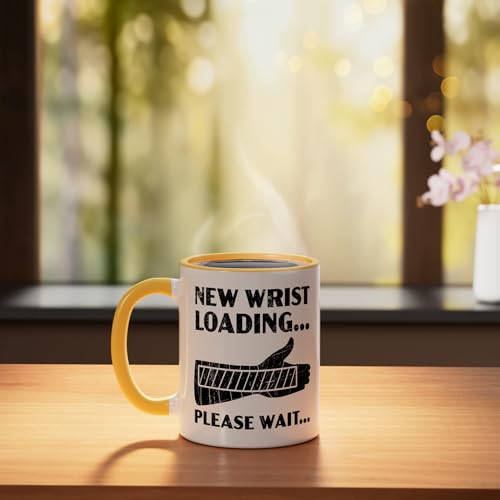 Mug cerámico para recuperación de mano rota miniatura 3