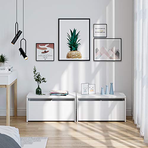 image for HOMECHO Kid’s Toy Chest, Wood Storage Chest Cabinet Seat Bench, Mode