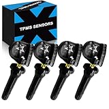 YZHIDIANF Pre-Programed 13598771 Tire Pressure Sensor for:-Chevrolet Cruze 2011-2015 Equinox 2007-2022 Tahoe Avalanche Impala, for:-GMC Yukon Acadia, for:-Buick Enclave, TPMS Sensor 315MHz (Set of 4)