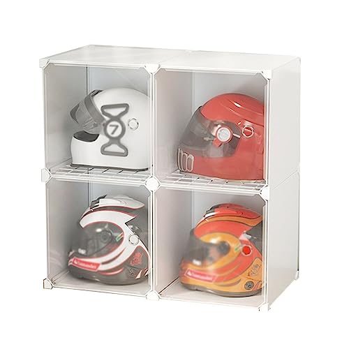 Motorcycle Helmet Display Case - Acrylic Storage Cabinet for Helmet Protection, Showcase Your Collection, &amp; Stylish Design, Perfect for Enthusiasts &amp; Collectors