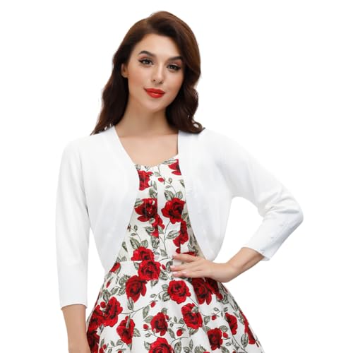 Image of Belle Poque Womens Bolero Shrug Cropped Cardigan