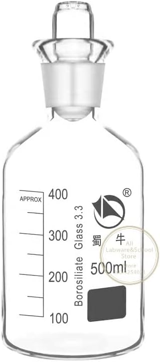 1pcs/lot Lab 250ml 500ml 1000ml Glass Sewage Bottle Glass Dissolved Oxygen Bottle (Size : 1000ml)