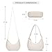 KKXIU Shoulder Bag for Women Small Purse Cute Clutch Hobo Handbag Trendy Crescent Bag-Beige