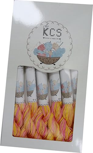 Image of KCS Big skeins of 25 Meters Size 25 Color Variegated Cross Stitch Stranded Threads,6 skeins,4100
