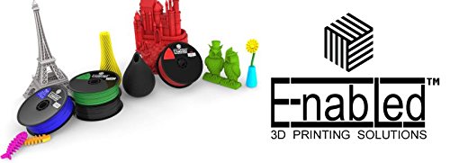 Enabled PLA 3D Printer Filament, Dimensional Accuracy +/- 0.05 mm, 1 kg Spool, 1.75 mm, White