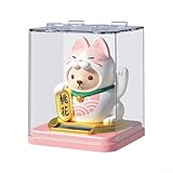 Chat porte-bonheur agitant la décoration avec fonction solaire, complément parfait à tout espace de travail ou véhicule (C)