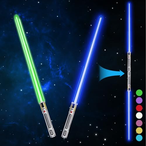 Hertmun 2-In-1 Light Up Swords Dual Saber cover