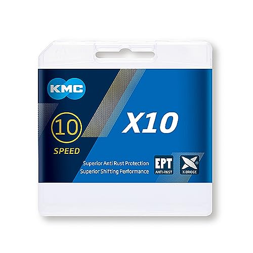 Kmc X10 chaîne argent anti-saut de vitesse 1/2" x 11/128" pour vélo