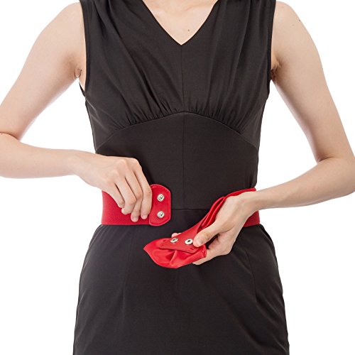 Grace Karin Stretch Wide Dress Belts Cgirdle With Bow (2Xl,Red 775) #TOP3