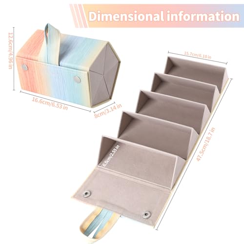 Image of Sunglasses Organizer, Portable Eyeglasses Holder Glasses Storage Box for Women Men, Folding Case Hard Shell, Gradient Design