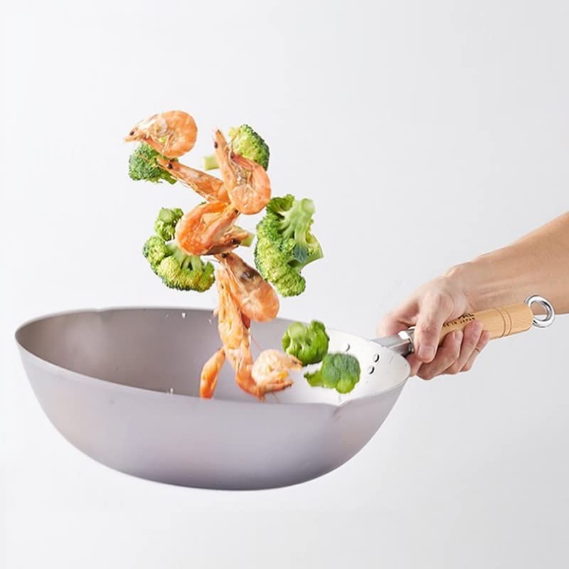 Wok antiadherente con mango de madera 33 cm miniatura 4