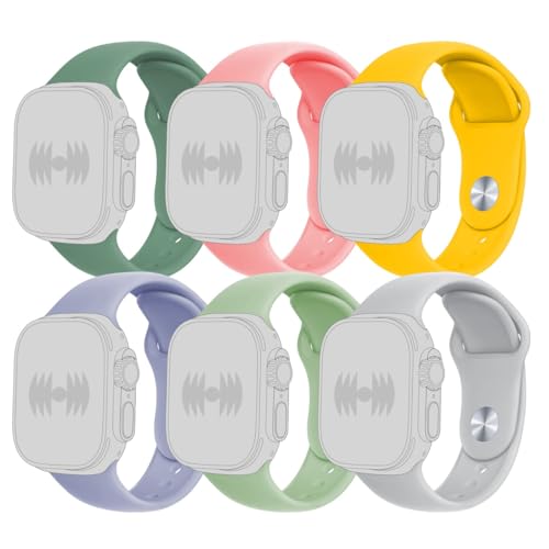 Image of MINX Smart Watch Strap Compatible for Apple Watch Band 38mm / 40mm / 41mm / 42mm / 44mm / 45mm / 49mm Series 9 /8 / 7 /6 / 5 /4 / 3 /2 / 1 SE Soft Silicone (Combo Packs)