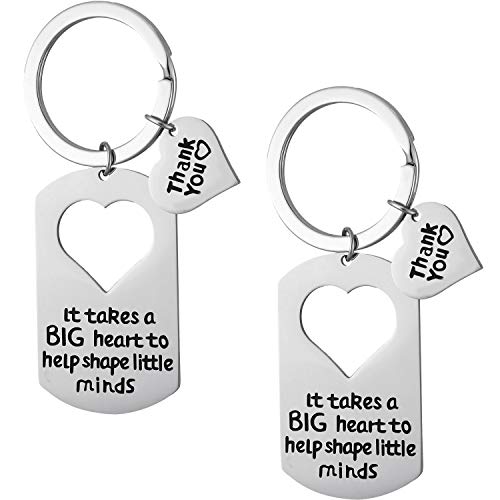 Tatuo 2 Pieces Teacher Keychain Teacher Appreciation Gifts Teacher Jewelry For Showing Your Appreciation #TOP11