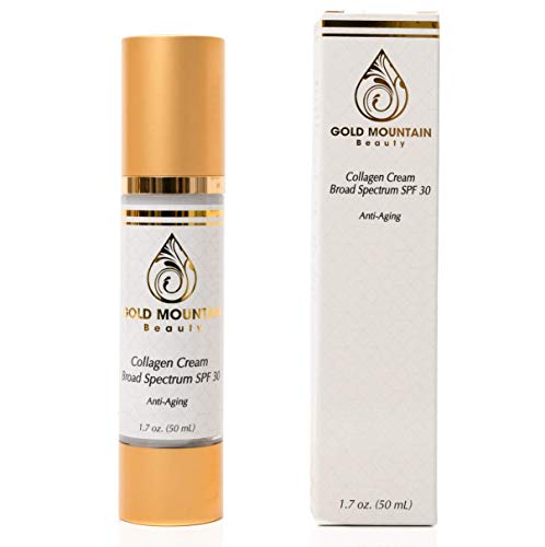 Light Face Moisturizer with SPF 30 - Anti-Aging Day Face Cream with Collagen Peptides and UV Broad Spectrum SPF 30+ Sunscreen, Protection Against Sun, Firms and Smooth Wrinkles and Fine Lines