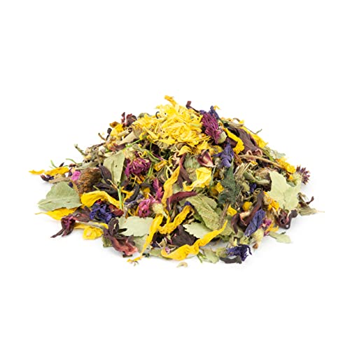 Mr. Crumble Dried Pet Food Sonnentraum, getrocknete Blüten-Kräuter-Mischung getreidefrei für Kaninchen, Meerschweinchen und andere Nager 1000g Cover