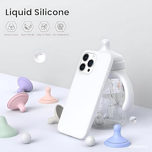 Image of Aa TrendX Silicon Case Cover Compatible with iPhone 13 Pro Max Case Cover | Slim Fit Silicone Back Case for iPhone 13 Pro Max /Camera Protection /Hard Edge /Premium Back Case Cover / (White)