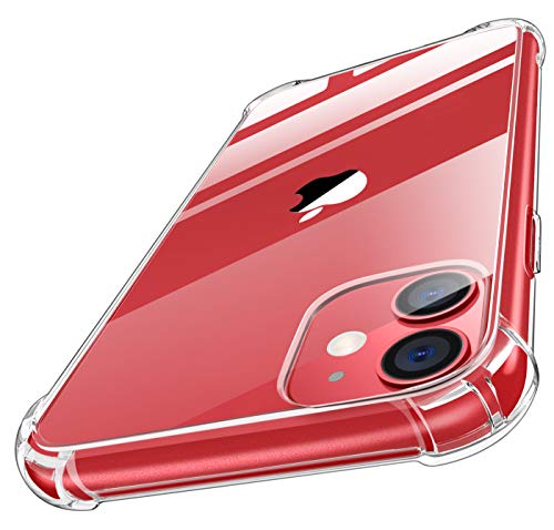 MoKo Compatible with iPhone 11 Case, Clear Reinforced Corners TPU Bumper + Anti-Scratch