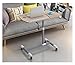 Adjustable C-Shaped Laptop Desk with Foldable Top, Bedside Table for Beds & Sofas, Portable Breakfast Tray, Study Desk with Rolling Casters
